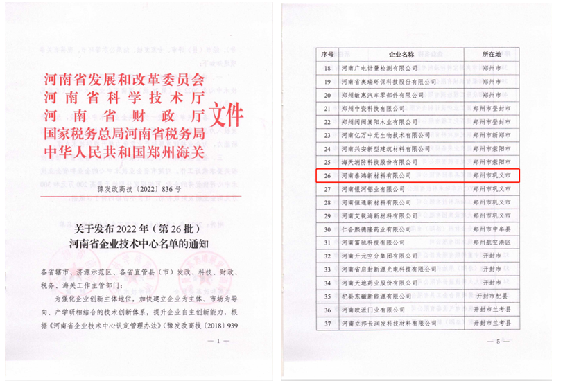 2022年（第26批）河南省企业技术中心名单发布，尊龙凯时铝业全资子公司名列其中！